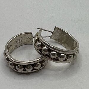 Elegant Silver Hoop Earrings 925 Mexico